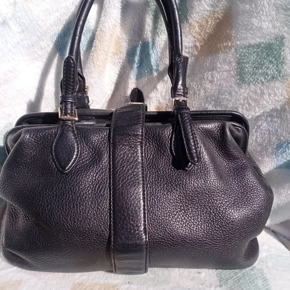 Isaac Mizrahi Black Leather Bag - Picture 10 of 14